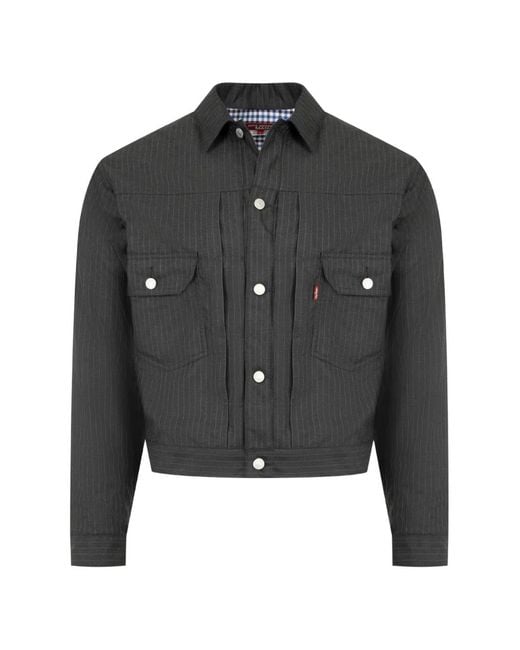 Junya Watanabe Black X Levi's Pinstripe Overshirt for men