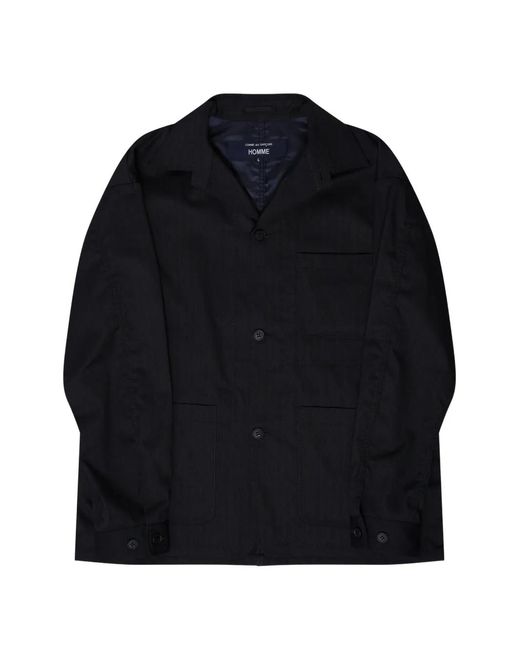 Comme des Garçons Blue Veste À Poches Plaquées Revers Crantés for men