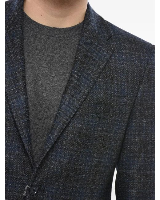 Corneliani Black Nino Danieli Checked Blazer for men