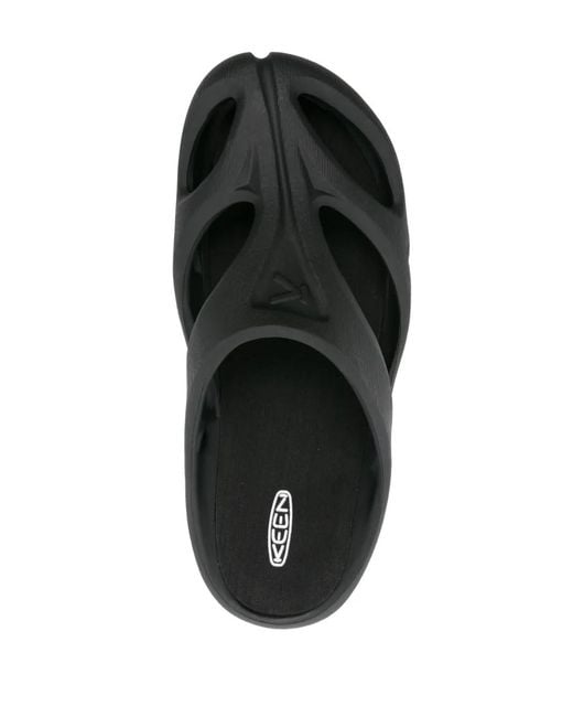 Keen Black Shanti Logo-Embossed Slippers
