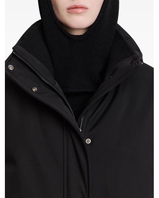 12 STOREEZ Black Single-Breasted Padded Coat