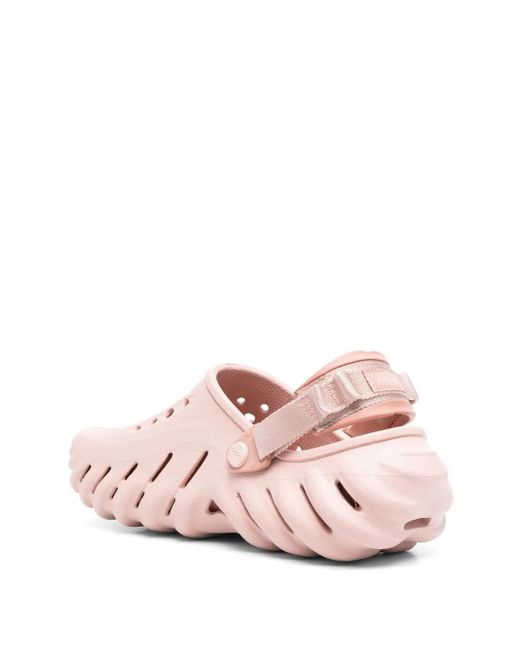 CROCSTM Pink Cut Out-Detail Chunky Sandals