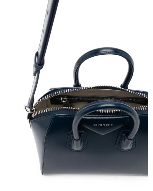 Givenchy Blue Silk-Blend Clutch Bag