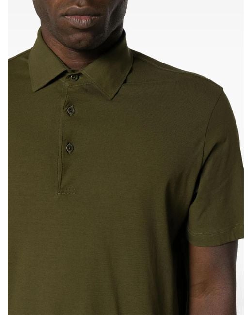 メンズ Herno ショートスリーブ ポロシャツ Green