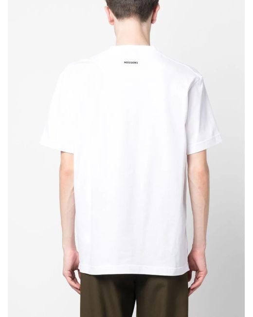 Missoni T-Shirt Mit Grafischem Print in White für Herren