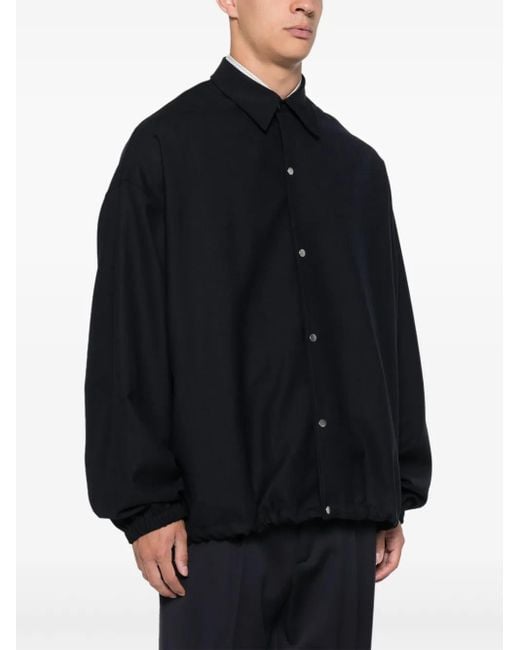 Studio Nicholson Black Wool Bomber Jacket for men