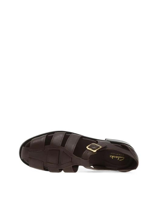 Clarks Brown Hana Sun Cage-Style Sandals