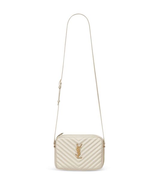 Saint Laurent Lou Quilted Crossbody Bag in White Lyst