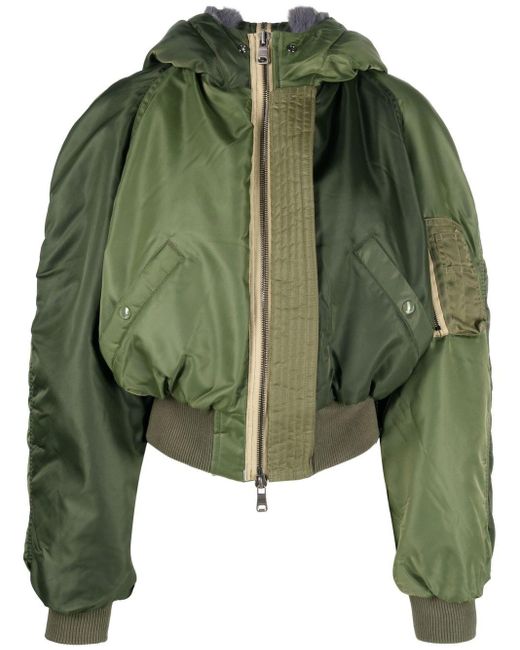 ANDERSSON BELL Green Kamila Hooded Puffer Jacket