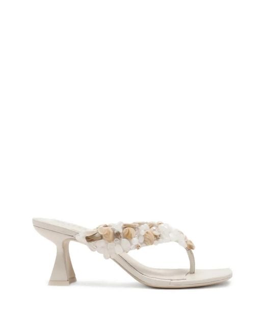 Cult Gaia White Abi Sandals