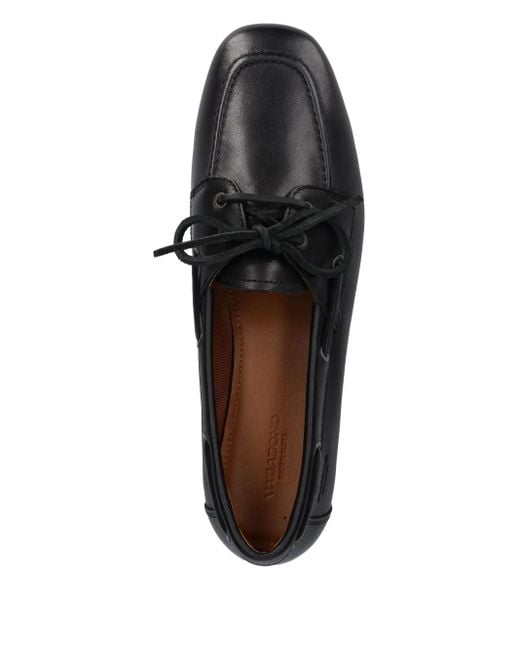 Vagabond Black Hillary Lace-Up Boat Shoes