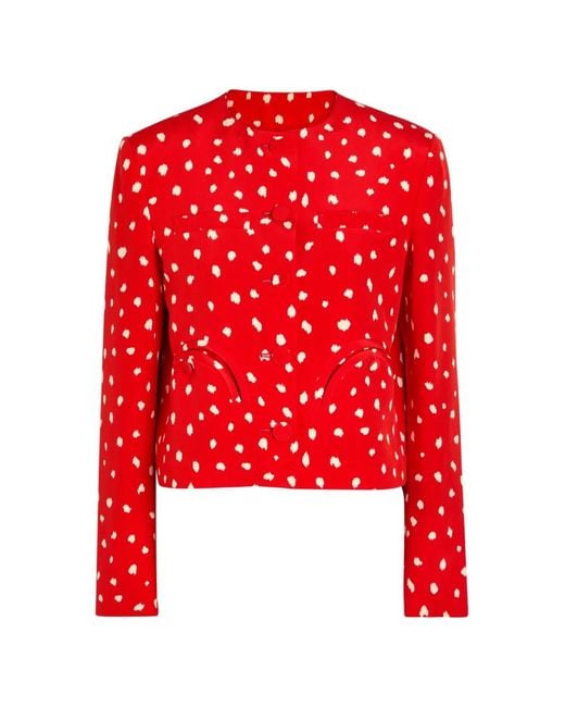 Blazé Milano Red Polka-Dot Button Jacket