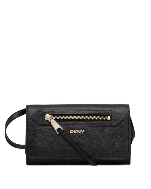 Borsa A Tracolla Con Zip di DKNY in Black