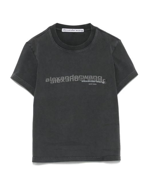 Alexander Wang Katoenen T-Shirt Met Logoprint in het Black