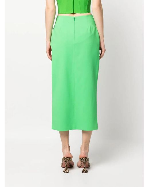 GIUSEPPE DI MORABITO Green High-Waisted Side-Slit Skirt