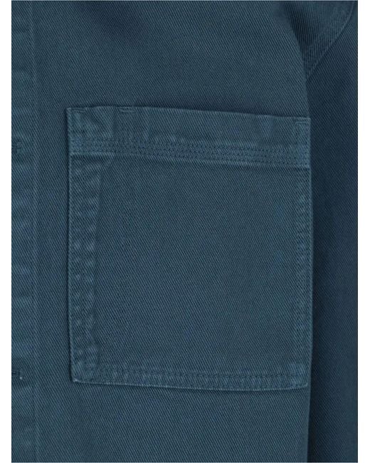 Closed Blue Patch Pocket Shirt Jacket for men