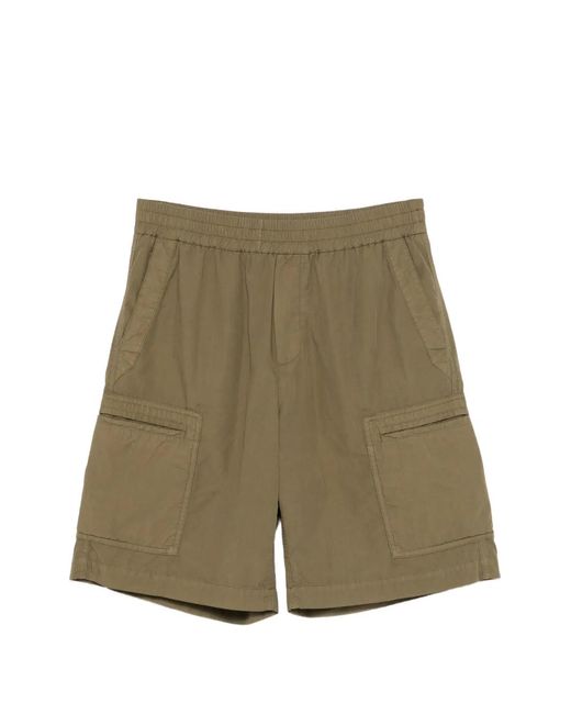 Iceberg Green Cargo-Pocket Shorts for men