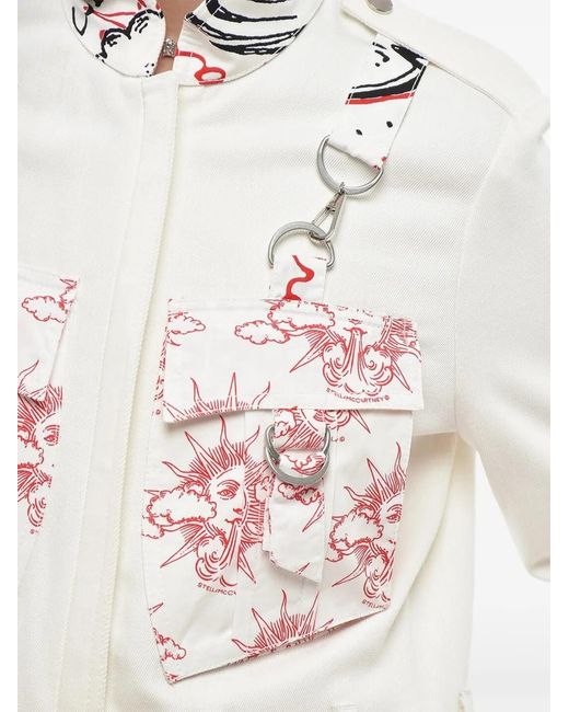 Stella McCartney White Graphic-Print Jacket