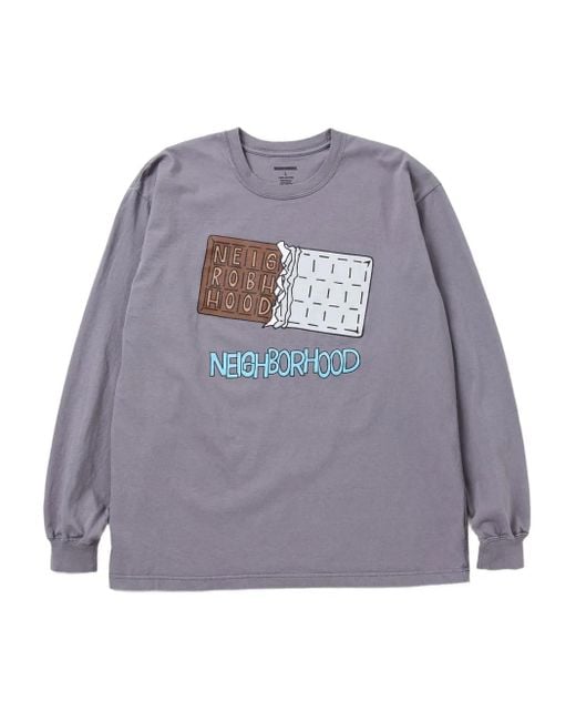 Neighborhood T-Shirt Met Print En Lange Mouwen in het Gray voor heren