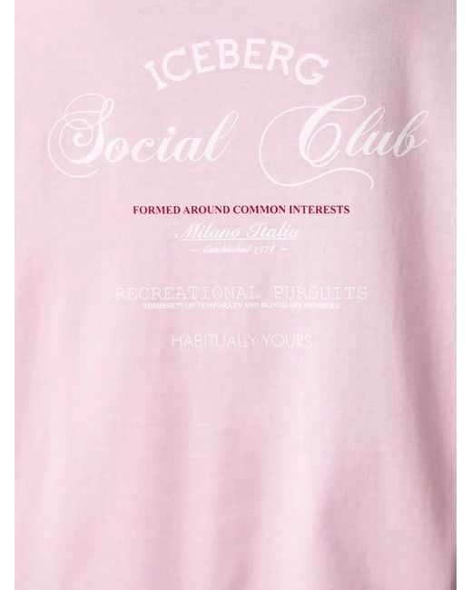 Iceberg Red Logo-Print T-Shirt