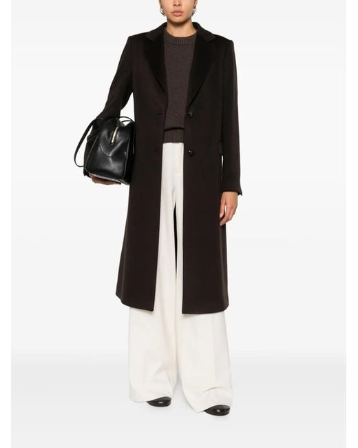 Tagliatore Black Amanda Button Pocket Coat
