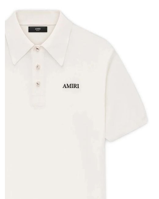 Amiri White Spirit Short-Sleeve Polo Shirt for men