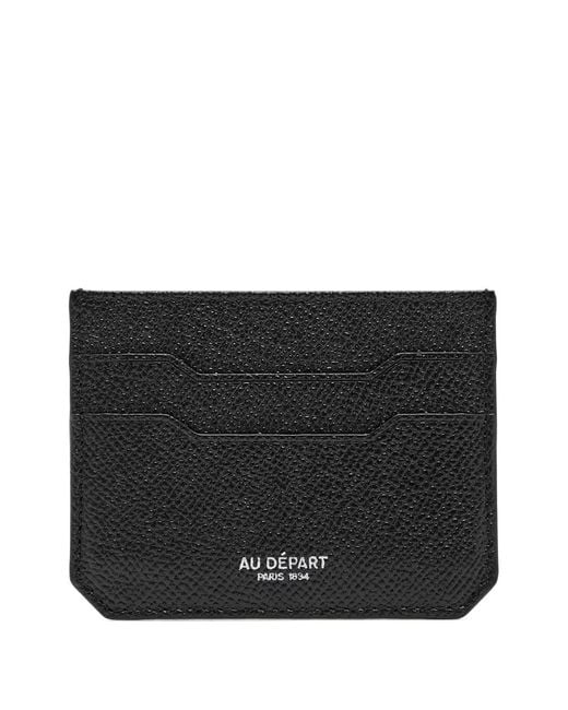 AU DEPART Black Porte-Cartes En Cuir Grainé for men