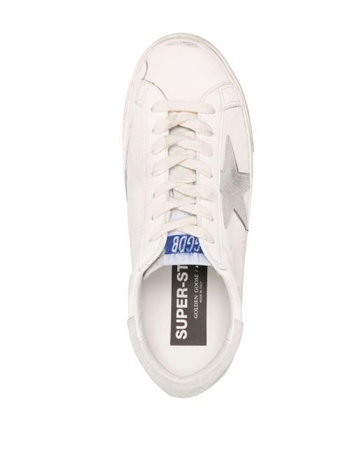 Golden Goose Deluxe Brand Super Star Leren Sneakers in het White voor heren