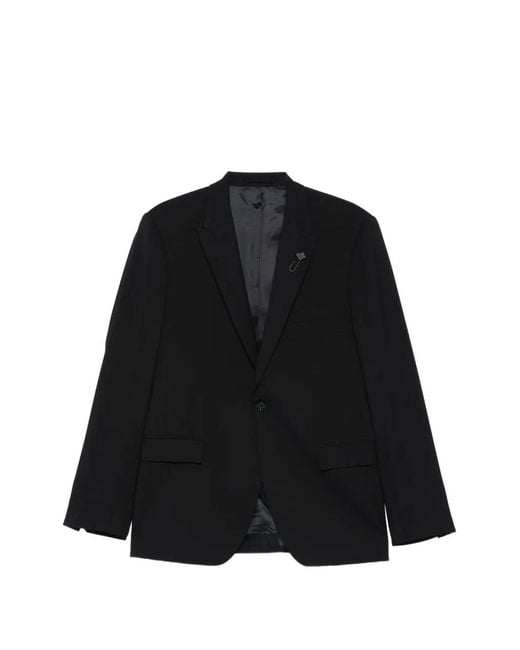 Lardini Black Button-Up Single-Breasted Suit for men