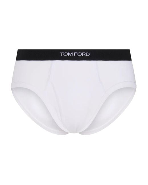 メンズ Tom Ford ロゴウエスト ブリーフ White