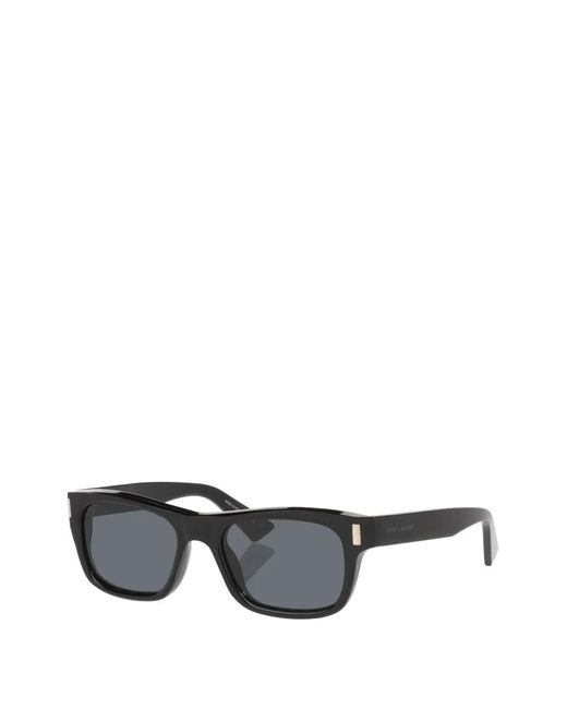 Saint Laurent Gray Sl83 Rectangle-Frame Sunglasses