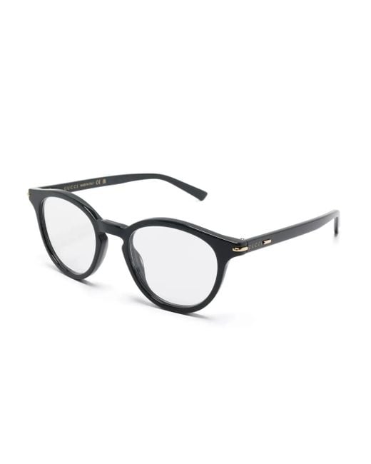 Gucci Black Round-Frame Glasses for men