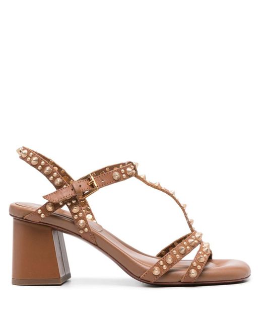 Ash Pink Janice 75mm Leather Sandals
