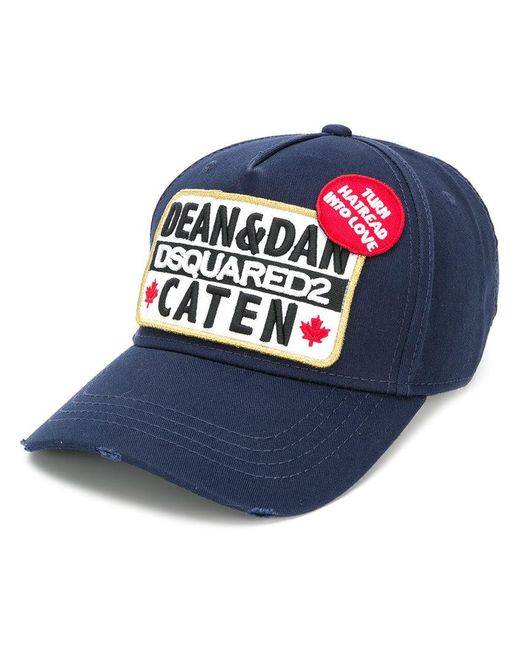DSquared² Blue Dean And Dan Caten Baseball Cap for men