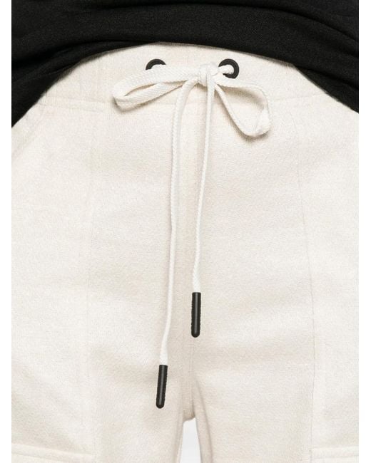 Moncler White Drawstring Cargo-Pocket Trousers