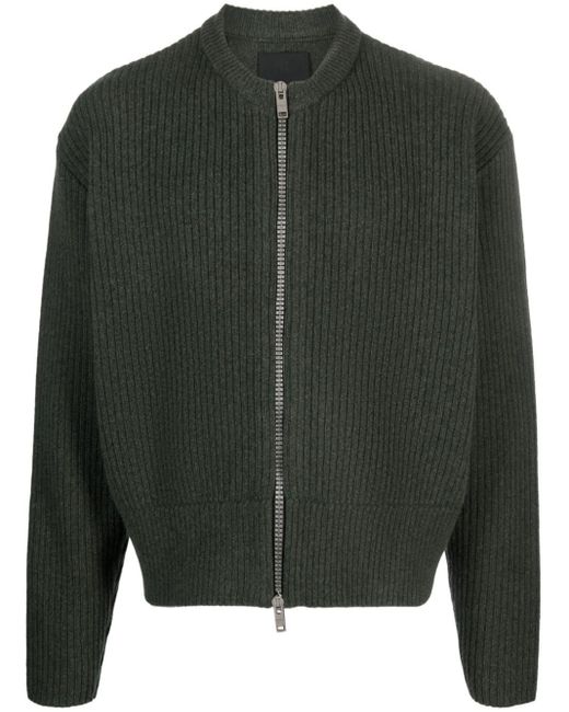 Cardigan en laine à fermeture zippée Givenchy pour homme en coloris Green