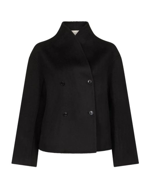 Loulou de Saison Black Double-Breasted Wool Jacket