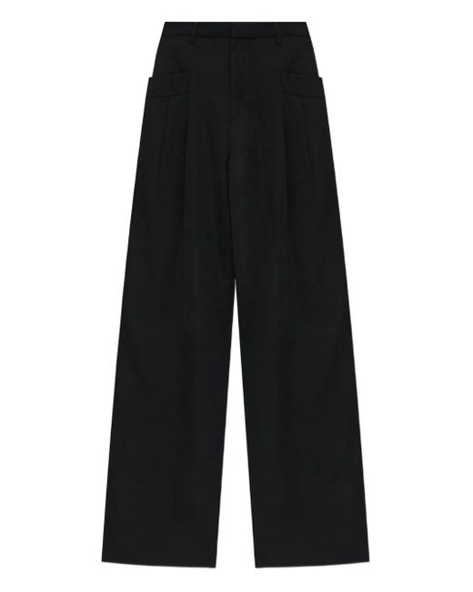 R13 Women's Black Pleated Wool Pants