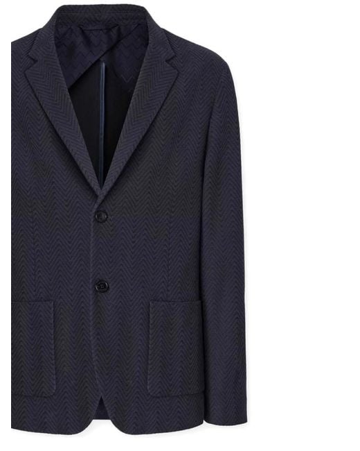 Missoni Blue Herringbone Pocket Jacket for men