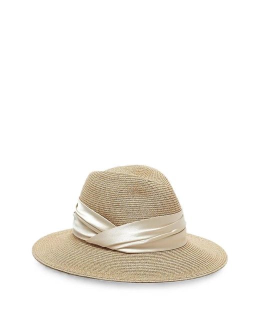 Eugenia Kim White Courtney Ribbon-Trim Hat