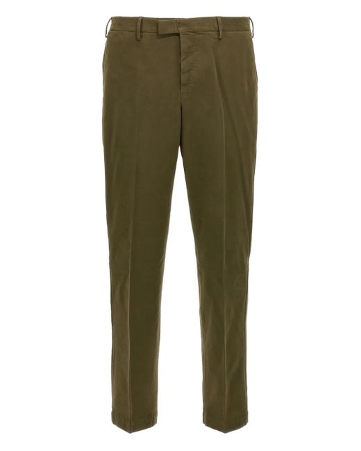 メンズ PT Torino フラットフロント パンツ Green