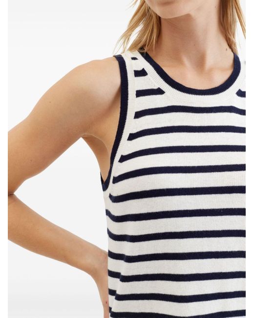 Chinti & Parker Black Striped Knitted Tank Top