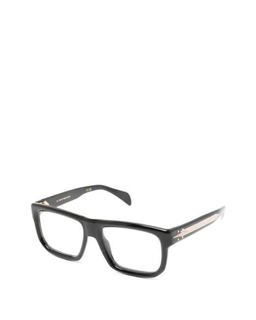 David Beckham Black Rectangle-Frame Glasses