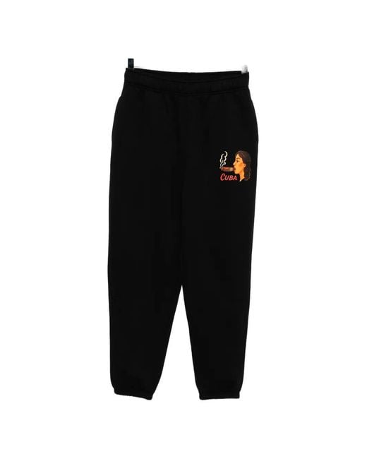 Melt Black Graphic-Print Track Pants for men