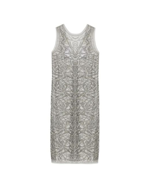 Munthe Gray Varika Sequin-Embellished Mesh Midi Dress
