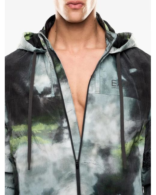 EA7 Jack Met Abstracte Print in het Green voor heren