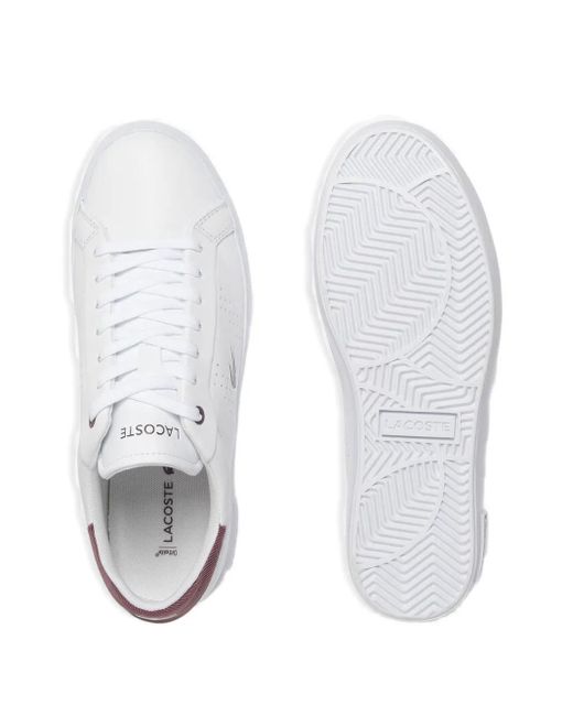 Lacoste パーフォレーテッド レザースニーカー White