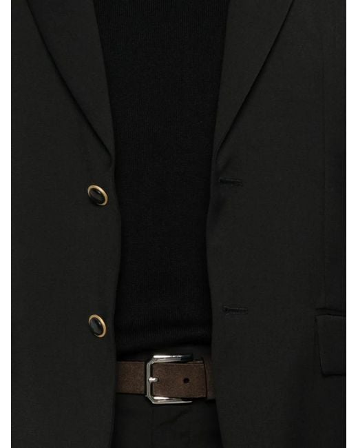 MARSĒM Black Notched-Lapel Single-Breasted Blazer for men
