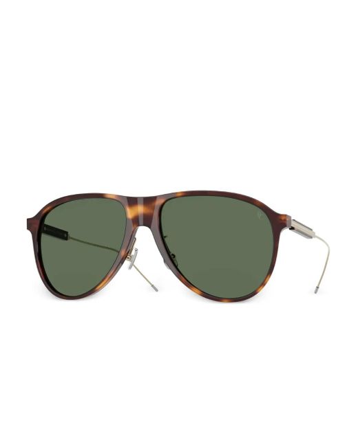 Brunello Cucinelli Green Pilot-Frame Sunglasses for men