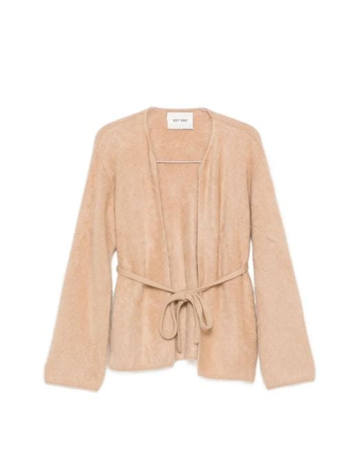 Soft Goat Natural Brushed Wrap Cardigan